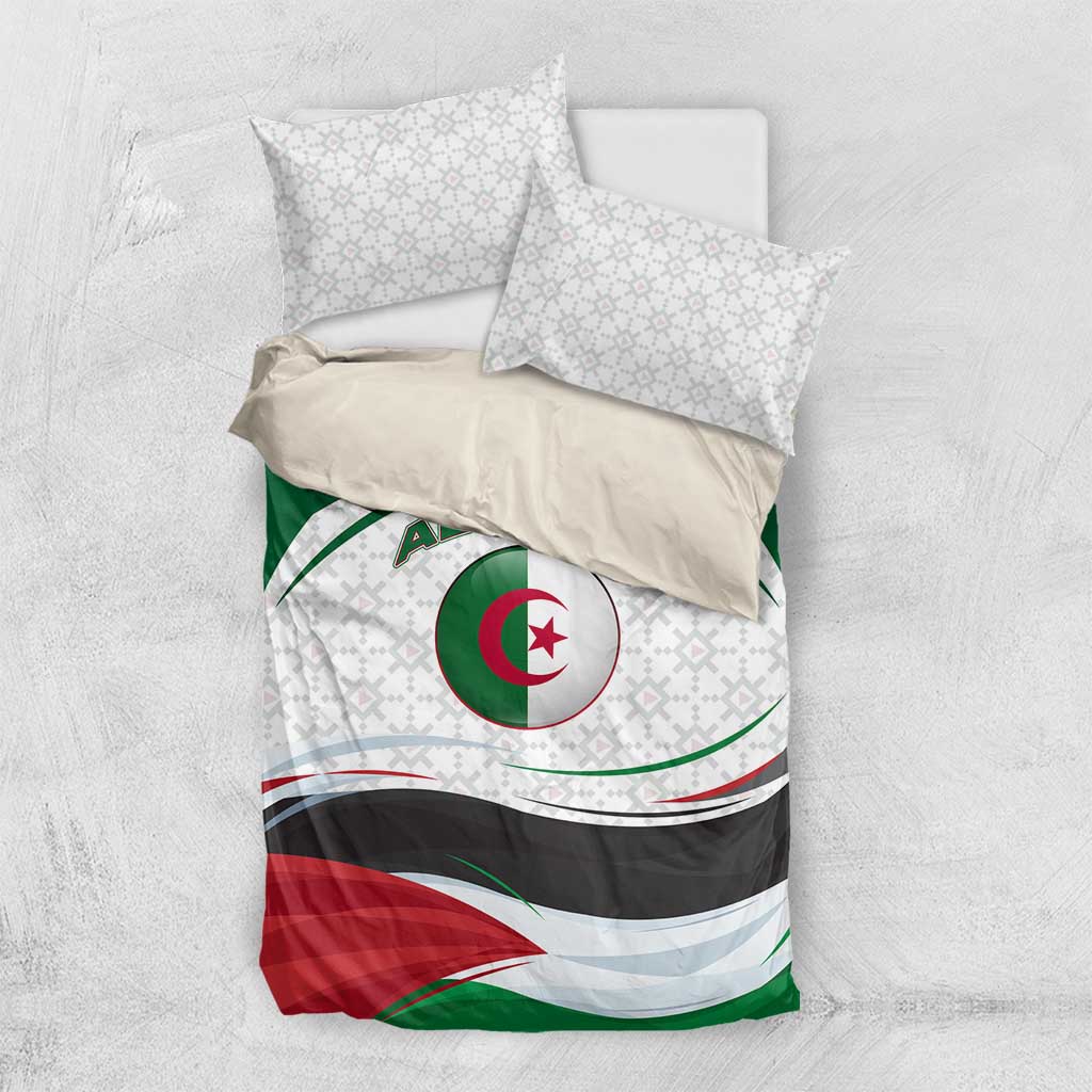 Algeria Bedding Set with National Flag and Coat of Arms Crest Design