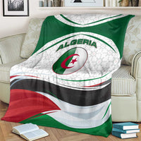 Algeria Blanket with National Flag and Coat of Arms Crest Design