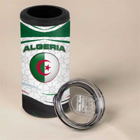 Algeria 4 in 1 Can Cooler Tumbler with National Flag and Coat of Arms Crest Design