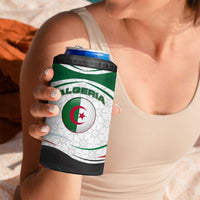 Algeria 4 in 1 Can Cooler Tumbler with National Flag and Coat of Arms Crest Design