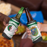 Algeria 4 in 1 Can Cooler Tumbler with National Flag and Coat of Arms Crest Design