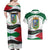 Algeria Couples Matching Off Shoulder Maxi Dress and Hawaiian Shirt with National Flag and Coat of Arms Crest Design