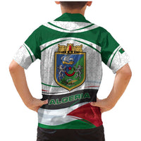 Algeria Family Matching Mermaid Dress and Hawaiian Shirt with National Flag and Coat of Arms Crest Design