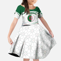 Algeria Family Matching Mermaid Dress and Hawaiian Shirt with National Flag and Coat of Arms Crest Design