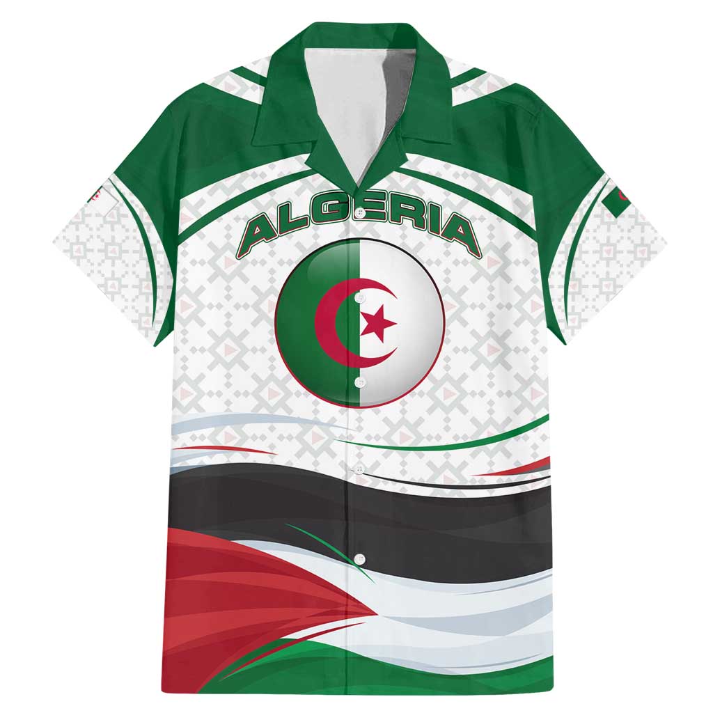 Algeria Family Matching Mermaid Dress and Hawaiian Shirt with National Flag and Coat of Arms Crest Design