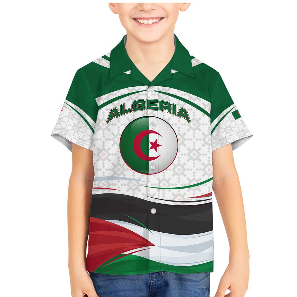 Algeria Family Matching Mermaid Dress and Hawaiian Shirt with National Flag and Coat of Arms Crest Design