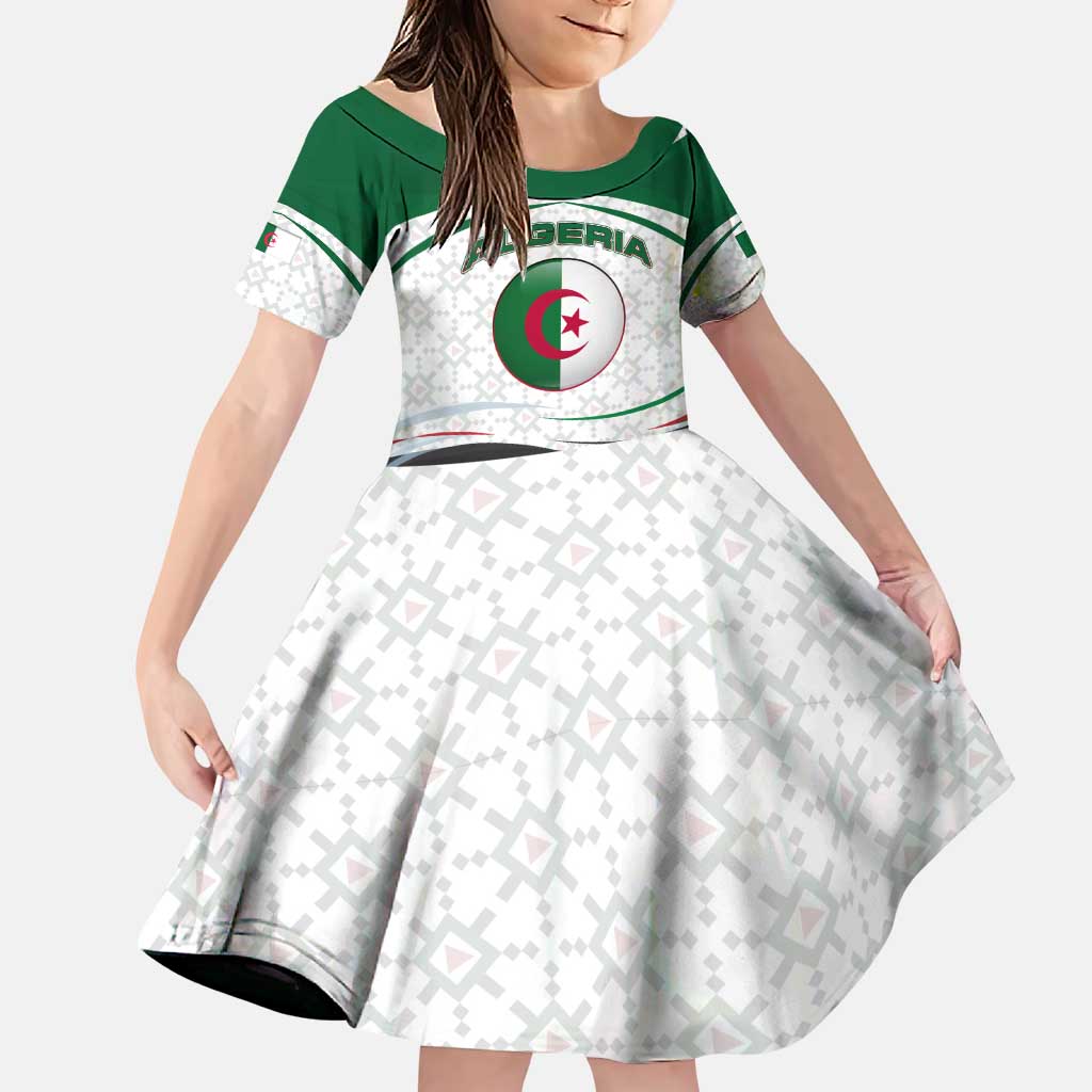 Algeria Family Matching Puletasi and Hawaiian Shirt with National Flag and Coat of Arms Crest Design