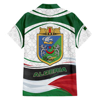 Algeria Family Matching Puletasi and Hawaiian Shirt with National Flag and Coat of Arms Crest Design