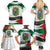 Algeria Family Matching Summer Maxi Dress and Hawaiian Shirt with National Flag and Coat of Arms Crest Design