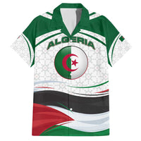 Algeria Family Matching Tank Maxi Dress and Hawaiian Shirt with National Flag and Coat of Arms Crest Design