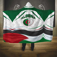 Algeria Hooded Blanket with National Flag and Coat of Arms Crest Design