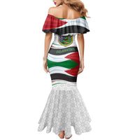 Algeria Mermaid Dress with National Flag and Coat of Arms Crest Design