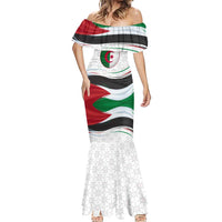 Algeria Mermaid Dress with National Flag and Coat of Arms Crest Design
