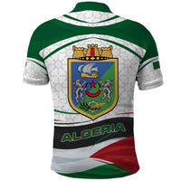 Algeria Polo Shirt with National Flag and Coat of Arms Crest Design