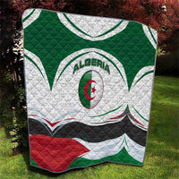 Algeria Quilt with National Flag and Coat of Arms Crest Design