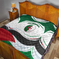 Algeria Quilt with National Flag and Coat of Arms Crest Design