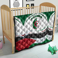Algeria Quilt with National Flag and Coat of Arms Crest Design