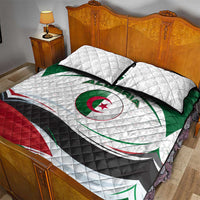 Algeria Quilt Bed Set with National Flag and Coat of Arms Crest Design