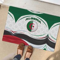 Algeria Rubber Doormat with National Flag and Coat of Arms Crest Design