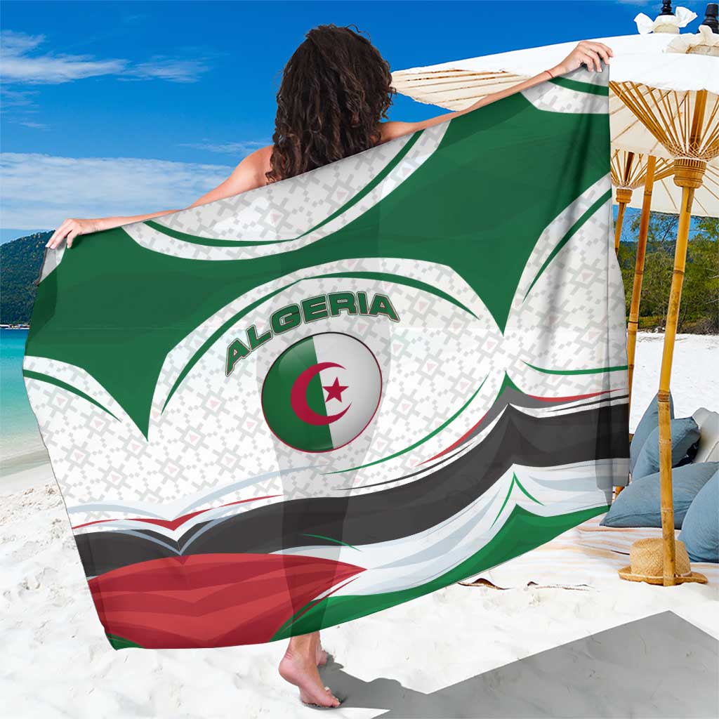 Algeria Sarong with National Flag and Coat of Arms Crest Design