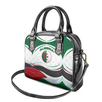 Algeria Shoulder Handbag with National Flag and Coat of Arms Crest Design