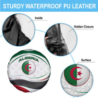 Algeria Spare Tire Cover with National Flag and Coat of Arms Crest Design