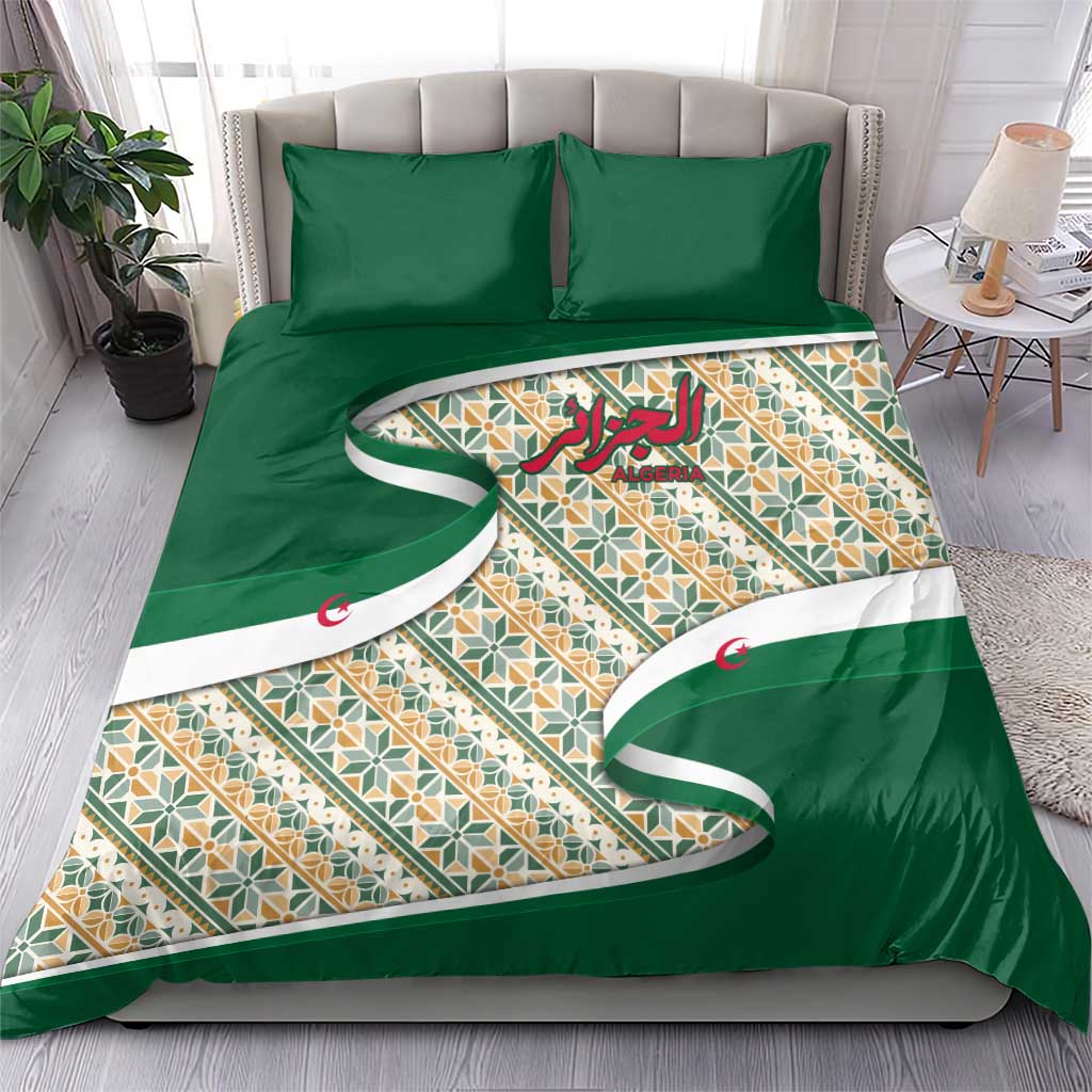Algeria Bedding Set with Arabic Calligraphy and Traditional Pattern Design