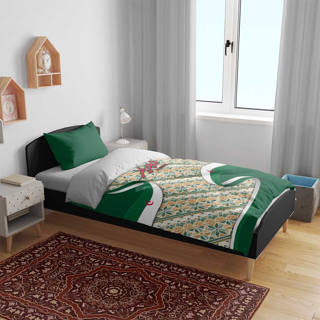 Algeria Bedding Set with Arabic Calligraphy and Traditional Pattern Design
