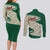 Algeria Couples Matching Long Sleeve Bodycon Dress and Long Sleeve Button Shirt with Arabic Calligraphy and Traditional Pattern Design