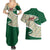 Algeria Couples Matching Summer Maxi Dress and Hawaiian Shirt with Arabic Calligraphy and Traditional Pattern Design
