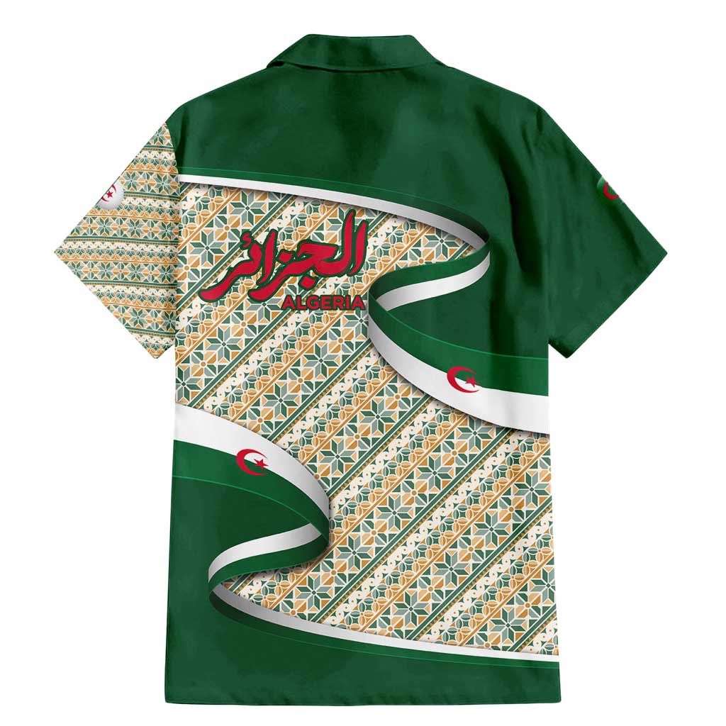 Algeria Family Matching Mermaid Dress and Hawaiian Shirt with Arabic Calligraphy and Traditional Pattern Design