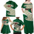 Algeria Family Matching Off Shoulder Maxi Dress and Hawaiian Shirt with Arabic Calligraphy and Traditional Pattern Design