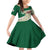 Algeria Family Matching Off Shoulder Short Dress and Hawaiian Shirt with Arabic Calligraphy and Traditional Pattern Design