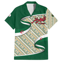 Algeria Family Matching Summer Maxi Dress and Hawaiian Shirt with Arabic Calligraphy and Traditional Pattern Design