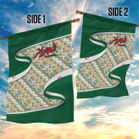 Algeria Garden Flag with Arabic Calligraphy and Traditional Pattern Design
