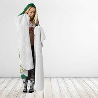 Algeria Hooded Blanket with Arabic Calligraphy and Traditional Pattern Design