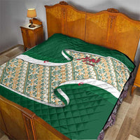 Algeria Quilt with Arabic Calligraphy and Traditional Pattern Design