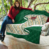 Algeria Quilt with Arabic Calligraphy and Traditional Pattern Design
