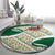 Algeria Round Carpet with Arabic Calligraphy and Traditional Pattern Design