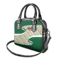 Algeria Shoulder Handbag with Arabic Calligraphy and Traditional Pattern Design