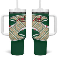 Algeria Tumbler With Handle with Arabic Calligraphy and Traditional Pattern Design