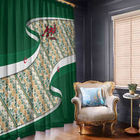 Algeria Window Curtain with Arabic Calligraphy and Traditional Pattern Design