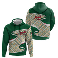 Algeria Zip Hoodie with Arabic Calligraphy and Traditional Pattern Design