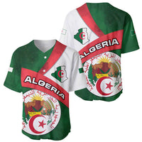Algeria Baseball Jersey with National Emblem and Map Design