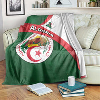 Algeria Blanket with National Emblem and Map Design