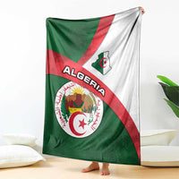 Algeria Blanket with National Emblem and Map Design
