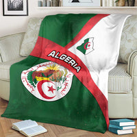 Algeria Blanket with National Emblem and Map Design