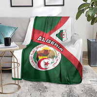 Algeria Blanket with National Emblem and Map Design