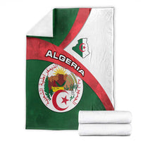 Algeria Blanket with National Emblem and Map Design
