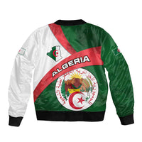 Algeria Bomber Jacket with National Emblem and Map Design